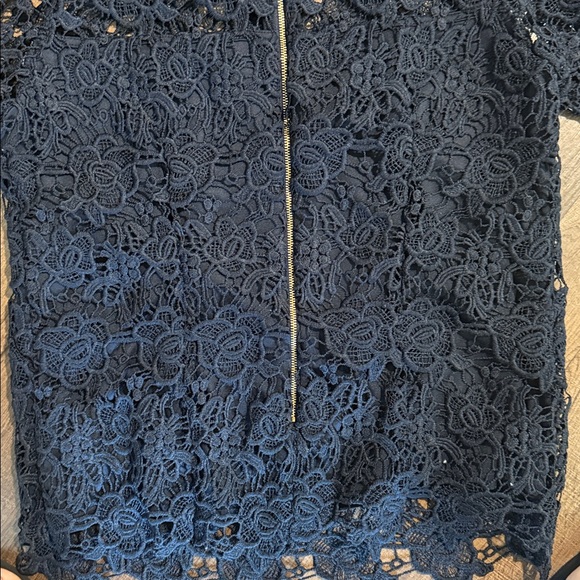 Nanette Lepore navy Lace Top - Picture 6 of 7